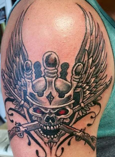 Explore tombstone tattoo ideas, creative tattoo ideas in Fort Mohave, available at RedRum Tattoo & Body Piercing Co.