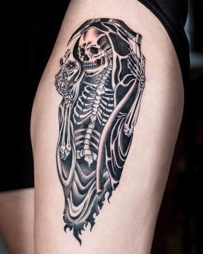 Explore mens collarbone tattoo ideas, creative tattoo ideas in Vancouver, available at Hopeless Tattoo & Piercing