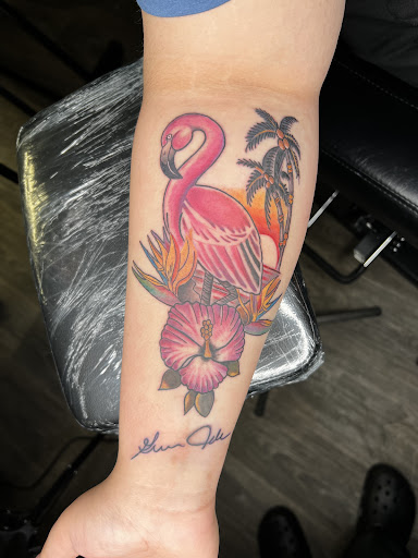 Explore feminine leg tattoo ideas, creative tattoo ideas in Schaumburg, available at Urban Rebels Ink