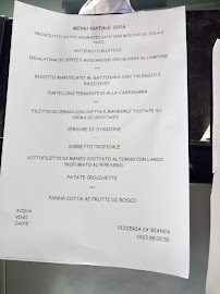 Menu / carte de Ristorante Pizzeria Ca' Bianca à Ca' Bianca