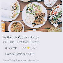 Carte du Authentik kebab à Nancy