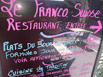 Restaurant Le Franco-Suisse à Évian-les-Bains menu