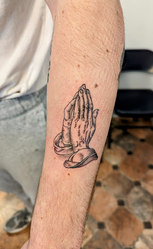 Explore angel number 444 tattoo ideas, creative tattoo ideas in Hebron, available at Explosive Ink Tattoo