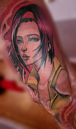 Explore lady gaga tattoo ideas, creative tattoo ideas in Olympia, available at Fleshworks Tattoo Studio