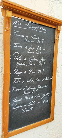 Grand Bar des Goudes à Marseille menu