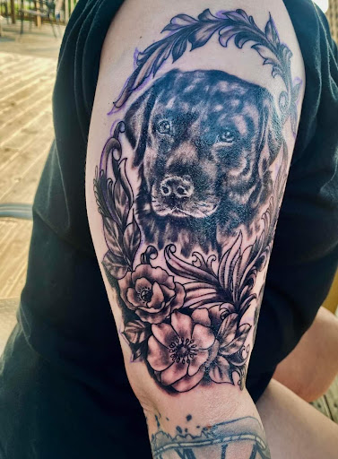 Explore black bear tattoo ideas, creative tattoo ideas in Onalaska, available at Rock Bottom Tattoo Studio
