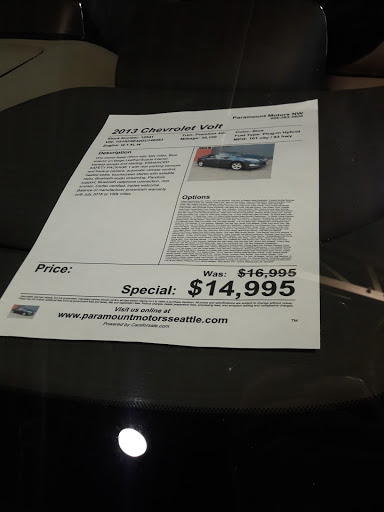 Used Car Dealer «Paramount Motors NW», reviews and photos, 2908 6th Ave S, Seattle, WA 98134, USA