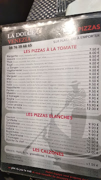 Pizzeria LA DOLCE VENEZIA à Rives (le menu)