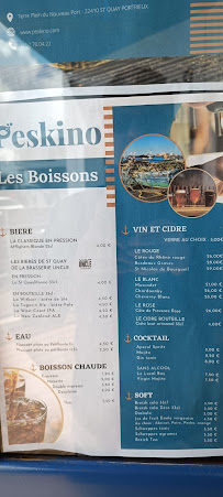 Restaurant Peskino à Saint-Quay-Portrieux (la carte)