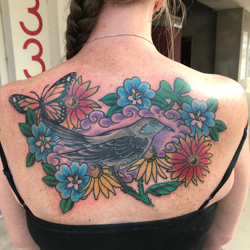 Explore bikini tattoo ideas, creative tattoo ideas in San Angelo, available at Good Vibes Only Tattoo Studio