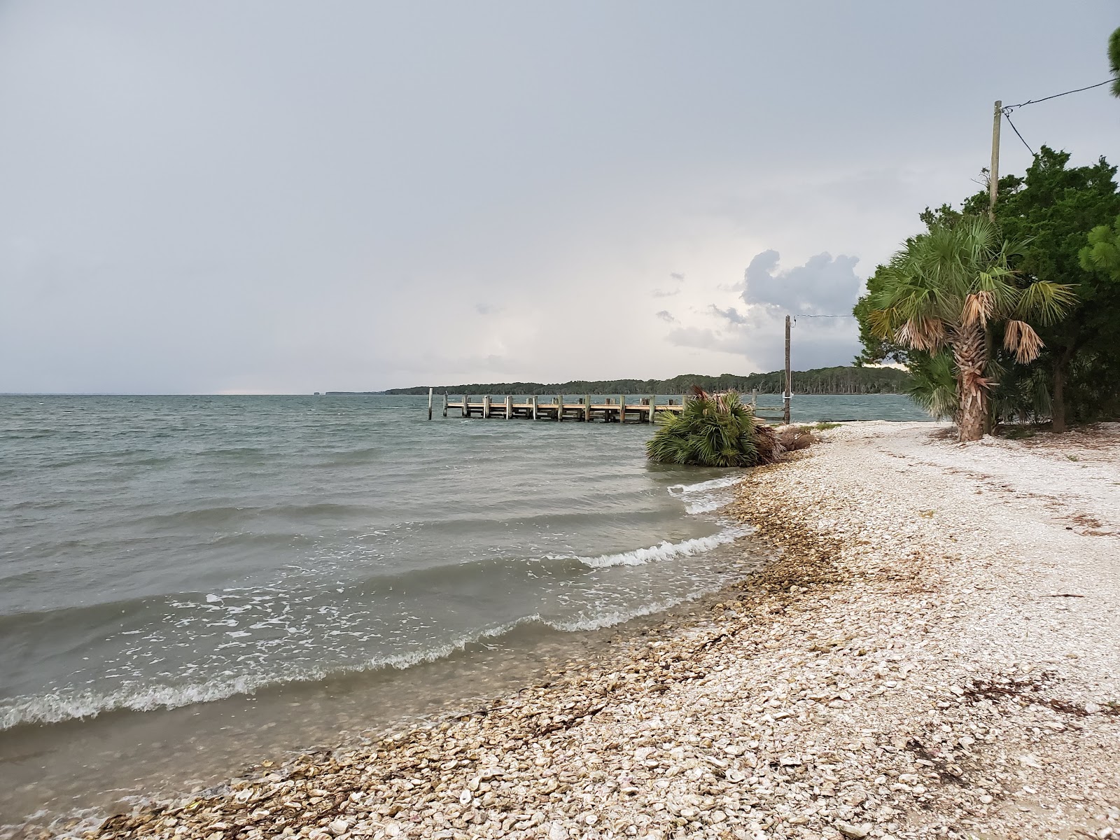 Foto di Indian Pass Beach con una superficie del sabbia beige e ciottoli