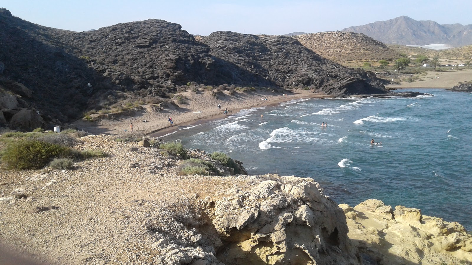 Fotografija Playa de Las Minas z svetel pesek površino
