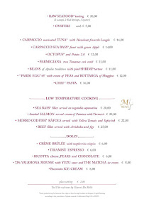 Carte du My Wine - Il piacere del palato ristorante à Monopoli