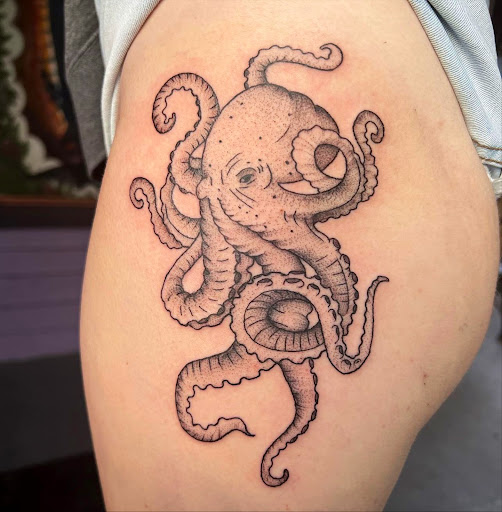 Explore women's hip tattoo ideas, creative tattoo ideas in Saint Augustine, available at Ms. Deborahs Fountain of Youth Tattoo & Body Piercing