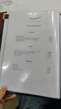 Menu / carte de Le Gibraltar à Draveil