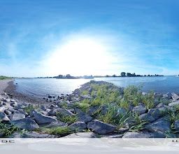 Rhein beach at the ferry photo