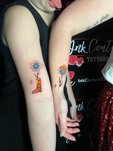 Explore kiss lip tattoo ideas, creative tattoo ideas in Austin, available at Ink Couture Tattoos