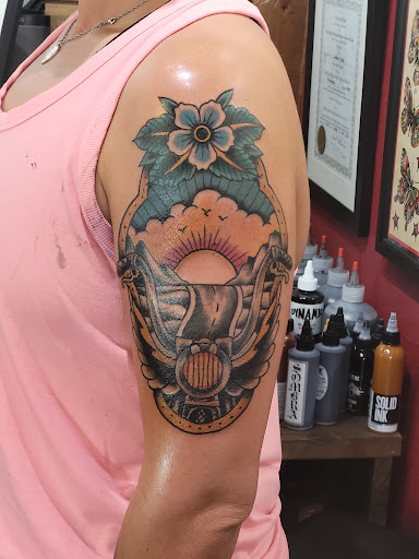 Explore son tattoo ideas for dad, creative tattoo ideas in Dallas, available at Lamar Street Tattoo Club