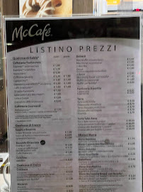 Carte du McDonald's à Prato