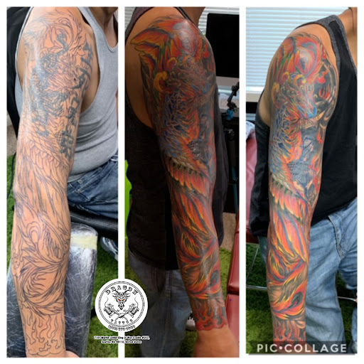 Explore mushu tattoo ideas, creative tattoo ideas in Seattle, available at Dragon Tattoo