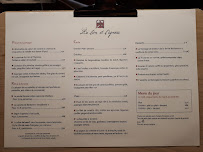 Restaurant Le Lion et L'agneau à Nantes (le menu)