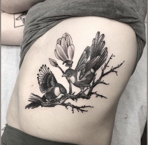 Explore postage stamp tattoo ideas, creative tattoo ideas in Savannah, available at Tramp Art Studios