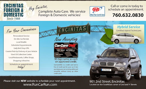 Auto Repair Shop «Encinitas Foreign & Domestic Auto Repair», reviews and photos, 901 2nd St, Encinitas, CA 92024, USA