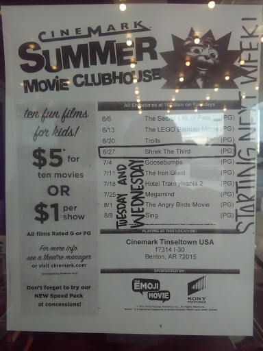 Movie Theater «Cinemark Tinseltown USA», reviews and photos, 17314 I-30 Frontage Rd, Benton, AR 72019, USA