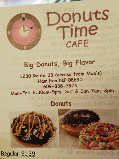 Donut Shop «Donuts Time Cafe», reviews and photos, 1280 NJ-33, Hamilton Township, NJ 08690, USA