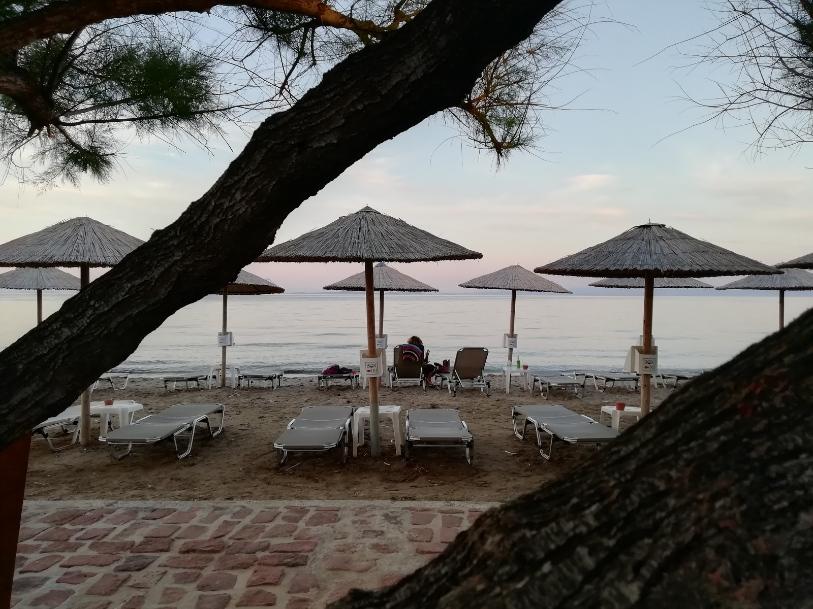 Photo of Kanoni beach with turquoise pure water surface