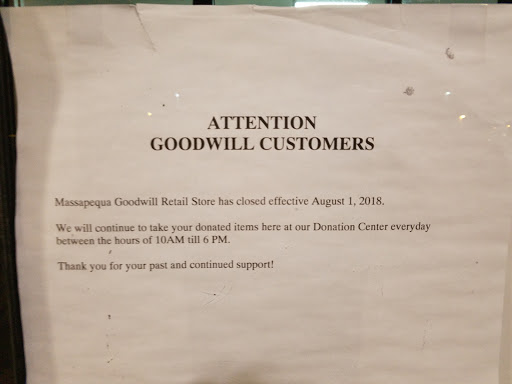 Thrift Store «Goodwill Industries Store & Donation Center», reviews and photos, 814 Hicksville Rd, Massapequa, NY 11758, USA