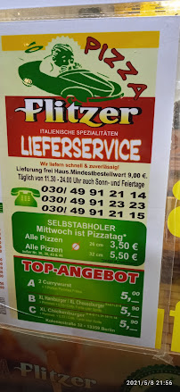 Pizza Flitzer à Berlin menu