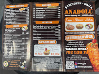 Snack Steinofen Grill Anadolu à Bochum (la carte)