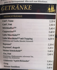 Inselkind Pizzeria à Ückeritz carte