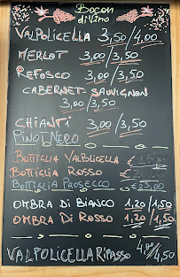 Menu / carte de Al Bocon DiVino à Venice