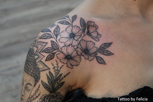 Explore cyberpunk edgerunners tattoo ideas, creative tattoo ideas in Fort Myers, available at Tiger Lotus Tattoo and Piercing