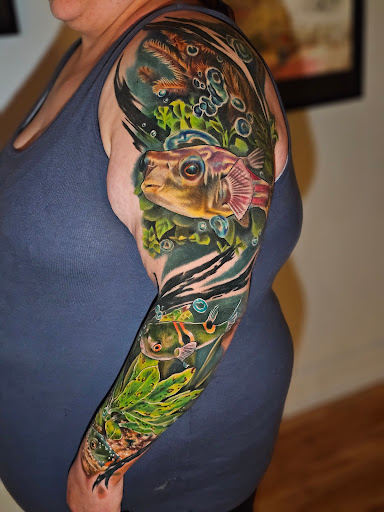 Explore bar code tattoo ideas, creative tattoo ideas in Kansas City, available at Golden Stag Tattoo and Gallery
