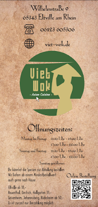 Restaurant vietnamien Viet Wok à Eltville - menu / carte