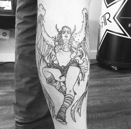 Explore flower tattoo sleeve ideas, creative tattoo ideas in The Dalles, available at Cascade Tattoo Company (Hanks Family Tattoo)