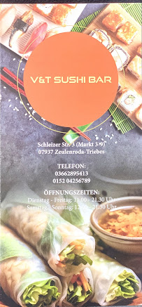 V&T Sushibar à Zeulenroda-Triebes menu