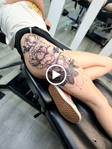 Explore rock and roll tattoo ideas, creative tattoo ideas in Cuyahoga Falls, available at Sick Skins Skin Art Studio