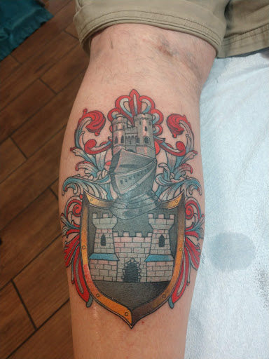 Explore to the moon and back tattoo ideas, creative tattoo ideas in Buffalo, available at Grey Havens Tattoo