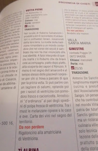 La Votta Piene Osteria à Vasto carte