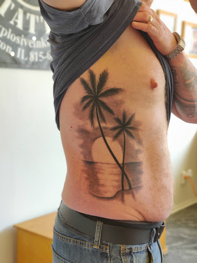 Explore pectoral tattoo ideas, creative tattoo ideas in Hebron, available at Explosive Ink Tattoo