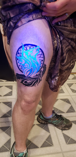 Explore train tattoo ideas, creative tattoo ideas in Davis, available at SIX GUN SOUND TATTOO