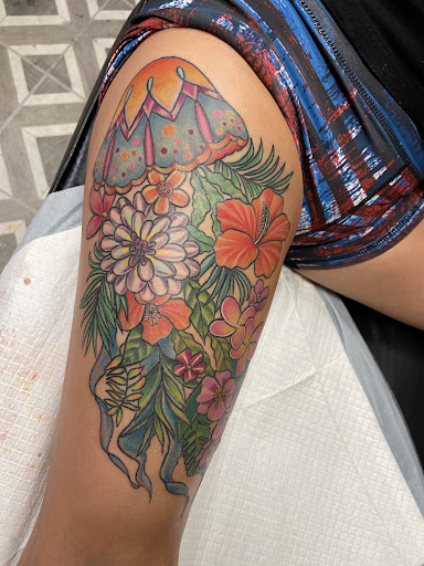 Explore neck tattoo ideas guys, creative tattoo ideas in Marysville, available at Queen of Hearts Tattoo & Piercings