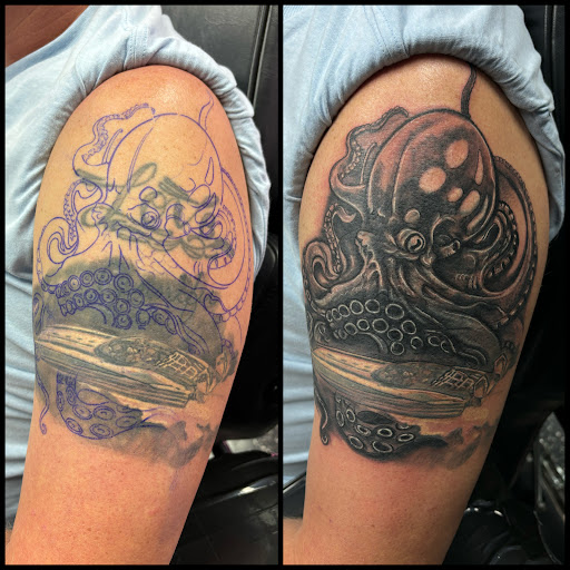 Explore swirl tattoo ideas, creative tattoo ideas in Fort Myers, available at Loyal 2 The Coil Tattoos & Piercings (Edison Mall Location Entrance F)