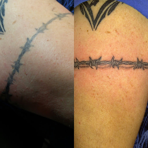 Explore street sign tattoo ideas, creative tattoo ideas in Tacoma, available at LIFESENTENCEinK Tattoo Shop