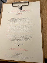 Restaurant Le 122 à Paris carte