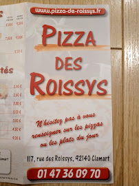 Pizzeria Pizza des Roissys à Clamart - menu / carte